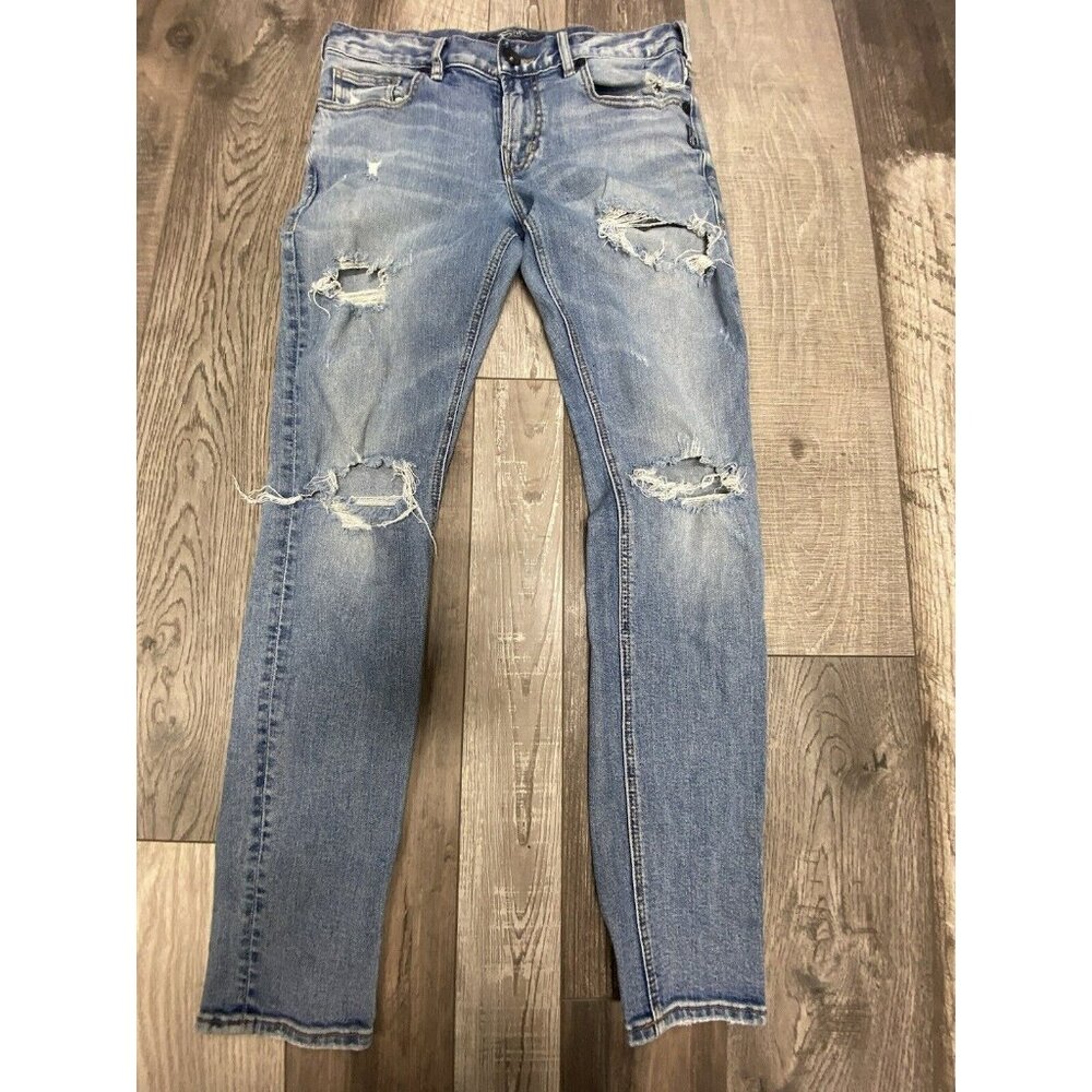 MEN'S SILVER JEANS 30 Waist Eddie Relaxed Fit Tapered Leg Dark Stretch 30x32